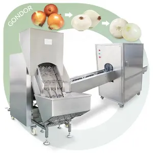 Equipment Auto Line Yb-3 Root Cut Skin Process Chain Green Peeler Automatic Onion Peel Machine Slicer