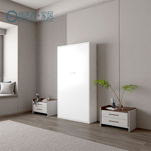 Kit de cama Murphy hidráulica de pistón de Gas Manual, cama de pared Vertical de tamaño doble individual escondite de tablero de partículas con pata automática - Product Image 3