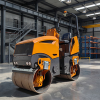 Rouleau compresseur vibrant à deux roues de 70 cm, moteur diesel, capacité 800 kg - 1 tonne, prix usine Jining