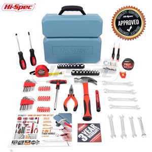 Hi-Spec 73 Pc Home Maintenance Tool <b>Set</b> With Hammer <b>Pliers</b> Wrenches Socket <b>Set</b> 1/4 In Drive Chrome Vanadium Steel Hard Case - Product Image 5