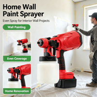 Pistola de Pintura Eléctrica Recargable y Duradera, Multi-Ajustable, Herramienta Eléctrica para Tareas de Renovación de Interiores