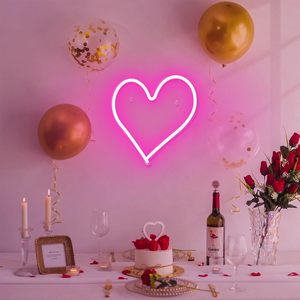 Pink Heart Letreros Neon LED dimmable USB powered ambient <b>light</b> store <b>window</b> decoration <b>light</b> street indicator <b>light</b> Customized - Product Image 4