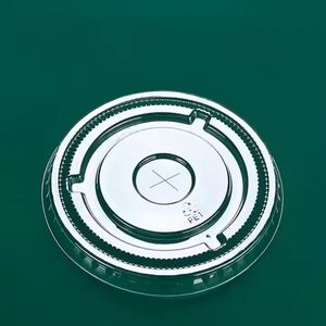 Gobelets en plastique PET jetables transparents écologiques de 98 mm et 16 oz avec couvercles anti-fuite pour boissons froides et bubble tea, personnalisables avec votre logo - Product Image 3