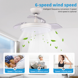 Ventilateur de plafond LED rétractable BLDC à moteur 42 pouces 36 pouces à faible bruit pour salon domestique au design moderne SF1121 - Product Image 4