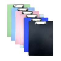 Vente en gros de porte-documents A4 personnalisés avec logo, en plastique PP épaissi, avec clip métallique discret pour le bureau et l'école