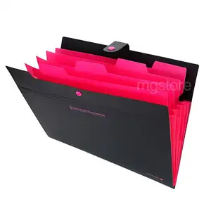 Dossier de porte-documents A4, personnalisé, en plastique, extensible, portable, rangement