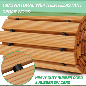 Suelo de madera maciza de pino para caminos de jardín, resistente al agua, de 12 pulgadas o más, estilo moderno y sencillo, tarima para exteriores. - Product Image 2
