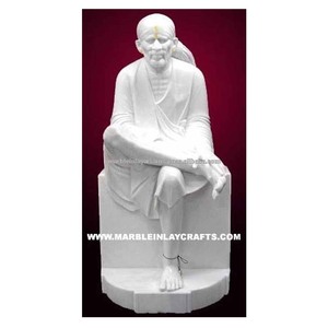 Makrana White Marble Sai Baba <b>Statue</b> - Product Image 1