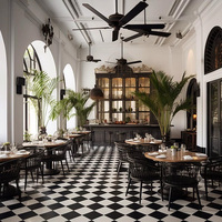 Tables et chaises de restaurant et d'hôtel de luxe modernes, disponibles en tailles et styles personnalisés