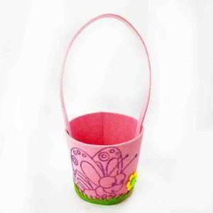 Cesta de huevos de Pascua de tela no tejida rosa para decoración infantil, talla única - Product Image 5