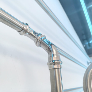 45 độ thép không gỉ Báo Chí phù hợp khuỷu tay 304 316L, đôi Rãnh uốn loại 45 ° 90 °, cho hệ thống ống nước HVAC - Product Image 3