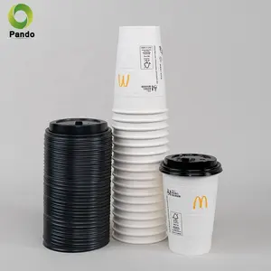 プラスチックガラスコーヒーカップ蓋カバーカスタム使い捨てユニバーサルPP