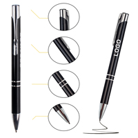 Stylo bille en métal avec logo personnalisé, gravure multicolore, stylo promotionnel pour le bureau, fabriqué par le fabricant