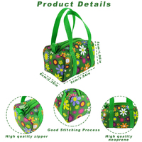 Conception personnalisée Mini sac en néoprène avec poignée en anneau Fermeture à glissière écologique pour cadeaux