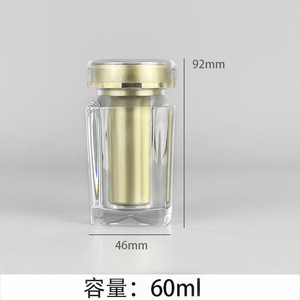 60ml 1 oz Acrylique carré Santé Produit Bouteille 30 Capsules Huile de Poisson Softgel <span class=keywords><strong>Capsule</strong></span> Gel Pressé Bonbons Pilule Emballage Bouteille - Product Image 5