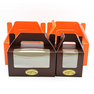 Ventana transparente personalizada para comida, embalaje para llevar comida de diferente tamaño para pastel, caja pequeña para cupcakes con inserto de papel - Product Image 2