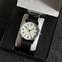 Montre à quartz sportive pour homme, en nylon, avec boîtier en alliage et bracelet en tissu, calendrier intégré, vente en gros