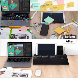 <span class=keywords><strong>Organizador</strong></span> de <span class=keywords><strong>Escritorio</strong></span>, Alfombrilla para <span class=keywords><strong>Escritorio</strong></span> de Computadora, Soporte para Teclado, Pizarra de Borrado en Seco, Pizarra Blanca Pequeña de Vidrio para <span class=keywords><strong>Escritorio</strong></span> - Product Image 4