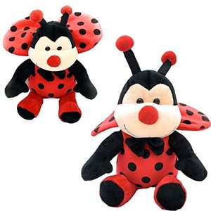 Peluches de mariquita para niños, animales de peluche, mariquita, escarabajo, suave, con alas rojas y lazo negro - Product Image 2