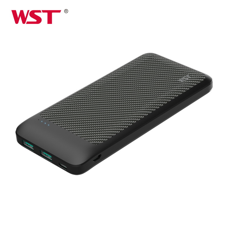 Рекламный ультратонкий портативный внешний аккумулятор с быстрой зарядкой 10000 мАч