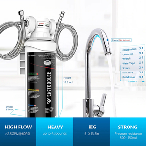 Sistema de filtración de agua potable debajo del fregadero, 0,5 micras, elimina el 99.99% de plomo, cloro, mal sabor y olor - Product Image 5