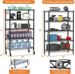 Étagère de rangement en fil métallique robuste pour équipement de cuisine commerciale, certifiée NSF, vente en gros d'usine chinoise - Product Image 3