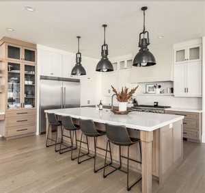1601094584656 Armoire de cuisine en chêne blanc laqué sur mesure avec <span class=keywords><strong>colonne</strong></span> Roma - Product Image 2