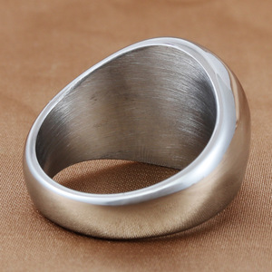 Men's Titanium Steel Prayer <b>Ring</b> Black Serenity Prayer Engraved <b>Cross</b> Design Everyday Wear 280726 - Product Image 2