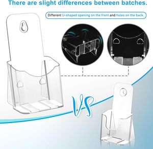 Clear Trade Shows <b>Document</b> Acrylic Brochure <b>Holder</b> With Business Card <b>Holder</b> A6 Table Display Stand - Product Image 1