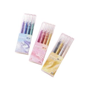 DOMIKEE - Juego de 4 Marcadores Fluorescentes Creativos para Estudiantes, con Purpurina Multicolor - Product Image 3