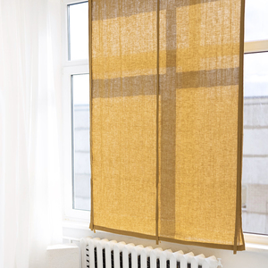 Tenda in Lino Arrotolabile Personalizzata <span class=keywords><strong>con</strong></span> Effetto Stonewashed e <span class=keywords><strong>Lacci</strong></span> di Fissaggio - Product Image 4