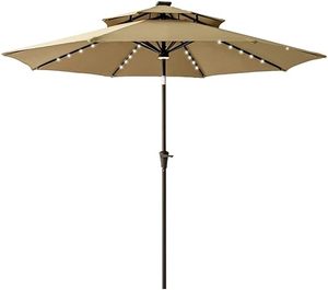Material amigable impermeable 9 pies de largo de gran tamaño paraguas al aire libre restaurante paraguas para jardín - Product Image 5