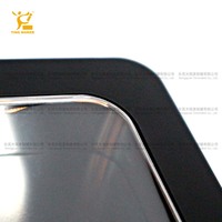 Tin smaker Custom Printed Rechteckige Metall dose Box OEM & ODM Lebensmittel qualität Schwarz Fenster Blechdose Recycelbare Deckel Verpackung Großhandel