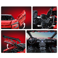 Ensemble de blocs de construction de voiture de sport à l'échelle 1:8, modèle YangWang EV U9, télécommande 2,4 GHz, jouet en plastique à monter soi-même, marque CADA, cadeau