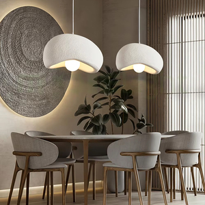 โคมไฟเพดานทรงเมฆ สำหรับห้องนั่งเล่น สไตล์วบิซาบิ น้ำหนักเบา ทำจากโพลีสไตรีนขยายตัว ไฟ LED ขายตรงจากโรงงาน โคมไฟเพดานรุ่นใหม่ Khmara - Product Image 5