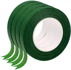 Wholesale Waterproof Florists Adhesive Tape Stem Wrap Decorative Floral Wire Green Floral Tape For Flowers