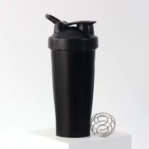 Hot Sale Bunte 600ML Gym Sport tragbare Protein Shaker Wasser flasche Milch Shake Camping Travel Drinking