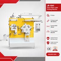 Machine d'impression d'étiquettes en tissu Flexo JR-1541, 5 couleurs, vitesse de 60 m/min, équipement d'impression d'étiquettes pour vêtements, textiles et rubans