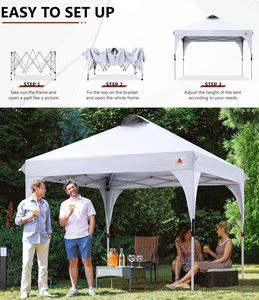 ABCCANOPY Tente de Pavillon fete 3x3m jardin etanche BBQ Festival flexible ouvrant Tente de Réception Pavillon flexible Jardin - Product Image 5