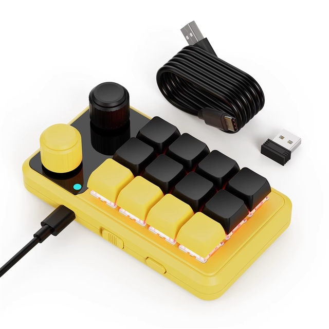 Programming Macro Custom Knob Keyboard RGB 3-Key Paste Mini Button Gaming Keypad Mechanical Hotswap Macropad