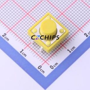 DS1041-24YYAX25010-X Tactile Switch Through hole Component (THT) Switch 2.5N 12mm 12mm 7.3mm - Product Image 1