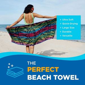 High Quality Custom Digital Printing Quick Dry Sand Free <b>Microfiber</b> Luxury <b>Beach</b> <b>Towel</b> With Logo - Product Image 4