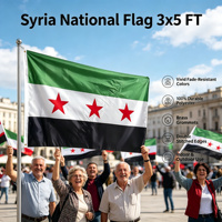 Drapeau syrien gratuit en gros personnalisé gratuit révolution syrie drapeau out défilé décoration extérieure drapeau de la syrie