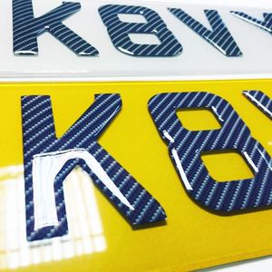 Commercio all'ingrosso europeo riflettente Gel 3D 4D lettera acrilica <span class=keywords><strong>targa</strong></span> auto colore giallo bianco verde <span class=keywords><strong>targa</strong></span> auto UK - Product Image 3