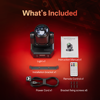 Mini projecteurs de scène LED 30W DMX512 avec télécommande et contrôle sonore, lumière de tête mobile DJ Disco, effet boule magique, faisceau lumineux mobile