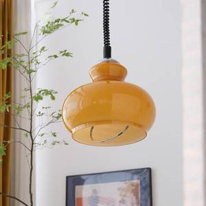 Vintage Scandinavian French-Style Milk Glass Chandelier; Postmodern Teal Orange Pendant <b>Light</b> for Study <b>Dining</b> Room Bedroom - Product Image 4