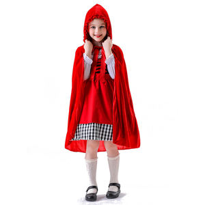 Disfraz de sirvienta para adultos, disfraz de niña, disfraz de Halloween, vestido rojo, traje de capa, disfraz de sirvienta para fiesta, disfraz de Cosplay - Product Image 5