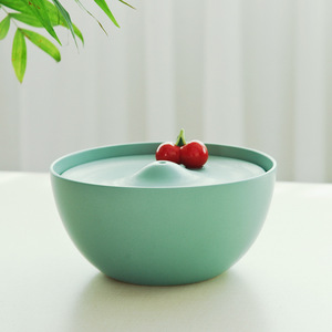 Fontaine à eau pour animaux de compagnie en céramique avec design cerise, distributeur automatique de nourriture pour chat, utilisation en extérieur, détachable, alimenté électriquement - Product Image 1