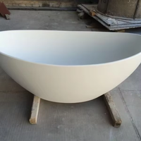Vente chaude Autoportant 1.8m Intérieur Spa Baignoire Whirlpool Massage Baignoire Air Jet Whirlpool pour Hôtels Fait Pierre Artificielle