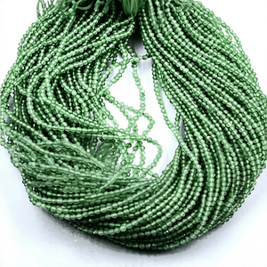 Cuentas de Amatista Verde Facetadas de 2mm, en Forma de Rondelle, Tira de 13 Pulgadas, Piedras Preciosas para Joyería, Certificadas por Terceros, Venta al Por Mayor - Product Image 1